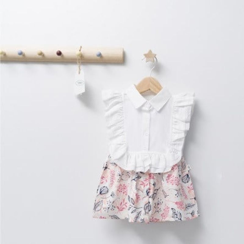 Fashion, accesorii si bijuterii - Copii - Imbracaminte copii - Rochii copii - Rochita de fetita Barcelona, Tongs baby, somon, marime 18-24 luni - Infinity.ro