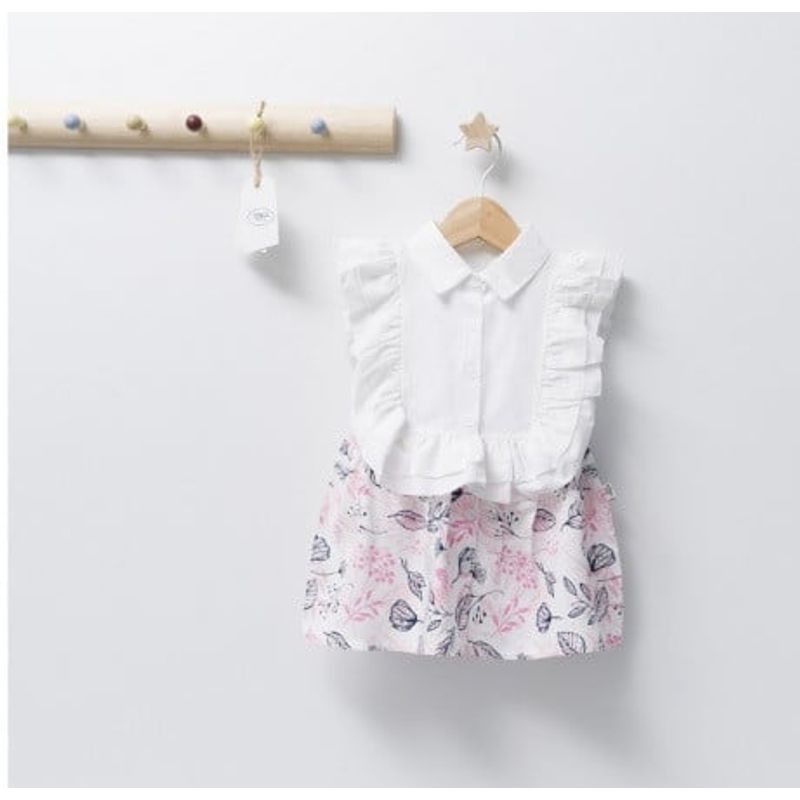 Fashion, accesorii si bijuterii - Copii - Imbracaminte copii - Rochii copii - Rochita de fetita Barcelona, Tongs baby, somon, marime 18-24 luni - Infinity.ro