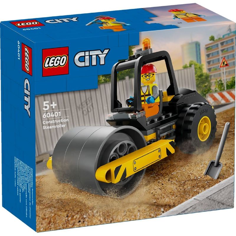 Jucarii, Copii si Bebe - Jucarii si jocuri - Seturi de constructie si cuburi - Seturi de constructie - Lego City Cilindru compactor de santier (60401) - Infinity.ro
