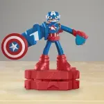 Jucarii, Copii si Bebe - Jucarii si jocuri - Figurine - Set de joaca cu figurina, Play-Doh, Marvel, Captain America, 10 cm - Infinity.ro