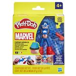 Jucarii, Copii si Bebe - Jucarii si jocuri - Figurine - Set de joaca cu figurina, Play-Doh, Marvel, Captain America, 10 cm - Infinity.ro