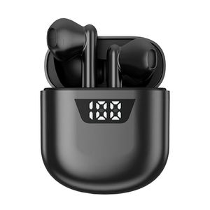 Casti wireless stereo B55 TWS cu tehnologie Bluetooth 5.0, powerbank de 350 mAh si cablu de incarcare Type-C, in culoarea neagra