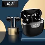 TV, Audio-Video si Foto - Portabile audio - Casti audio - Casti wireless stereo B55 TWS cu tehnologie Bluetooth 5.0, powerbank de 350 mAh si cablu de incarcare Type-C, in culoarea neagra - Infinity.ro