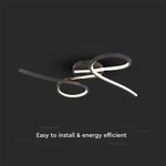 Casa si Gradina - Corpuri si surse de iluminat - Plafoniere, aplice si spoturi - Plafoniera LED 7004, 24W, 2560lm, lumina calda, IP20, neagra, V-TAC - Infinity.ro