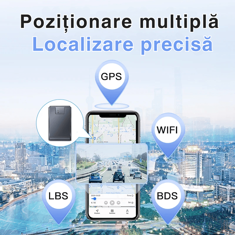 Laptop, Telefoane si Tablete - Wearables si gadgeturi - Gadgeturi - Dispozitive spionaj - Mini GPS Tracker Auto 4G Q12, localizare precisa, geofence, alerta viteza, baterie 20000mAh, harta 3D, magnet, negru - Infinity.ro