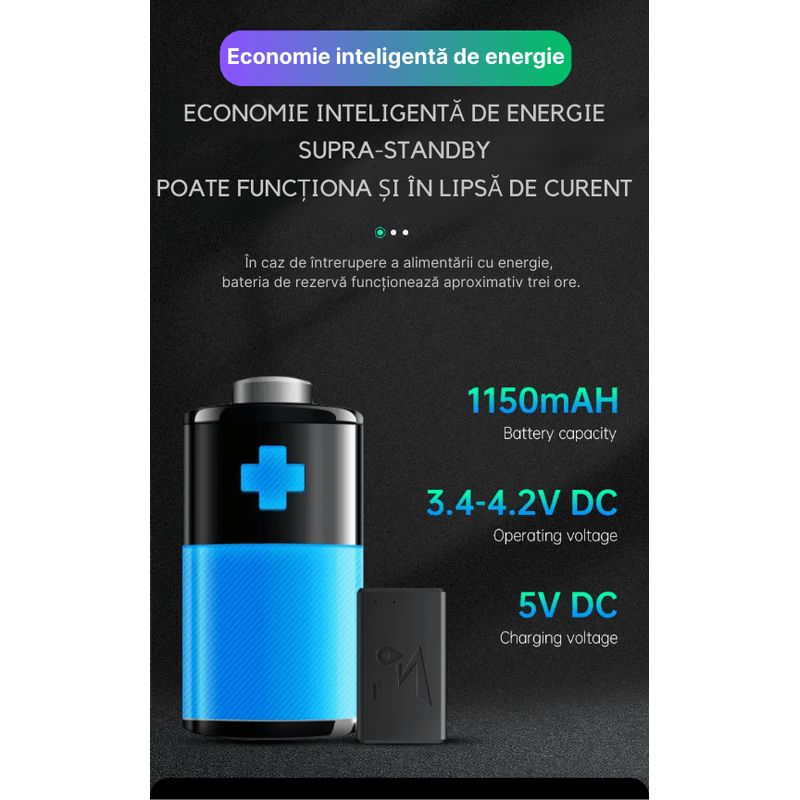 Laptop, Telefoane si Tablete - Wearables si gadgeturi - Gadgeturi - Dispozitive spionaj - Mini GPS Tracker Auto 4G Q8, localizare precisa, geofence, istoric traseu, cip Qualcomm, magnet, baterie 1150mAh, negru - Infinity.ro