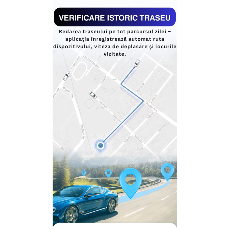 Laptop, Telefoane si Tablete - Wearables si gadgeturi - Gadgeturi - Dispozitive spionaj - Mini GPS Tracker Auto 4G Q8, localizare precisa, geofence, istoric traseu, cip Qualcomm, magnet, baterie 1150mAh, negru - Infinity.ro