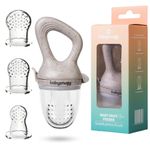 Jucarii, Copii si Bebe - Hrana si alaptare - Biberoane, suzete si accesorii hranire - Suzete si accesorii - Suzeta pentru fructe si legume Babysnugg, Sand, fara BPA - Infinity.ro