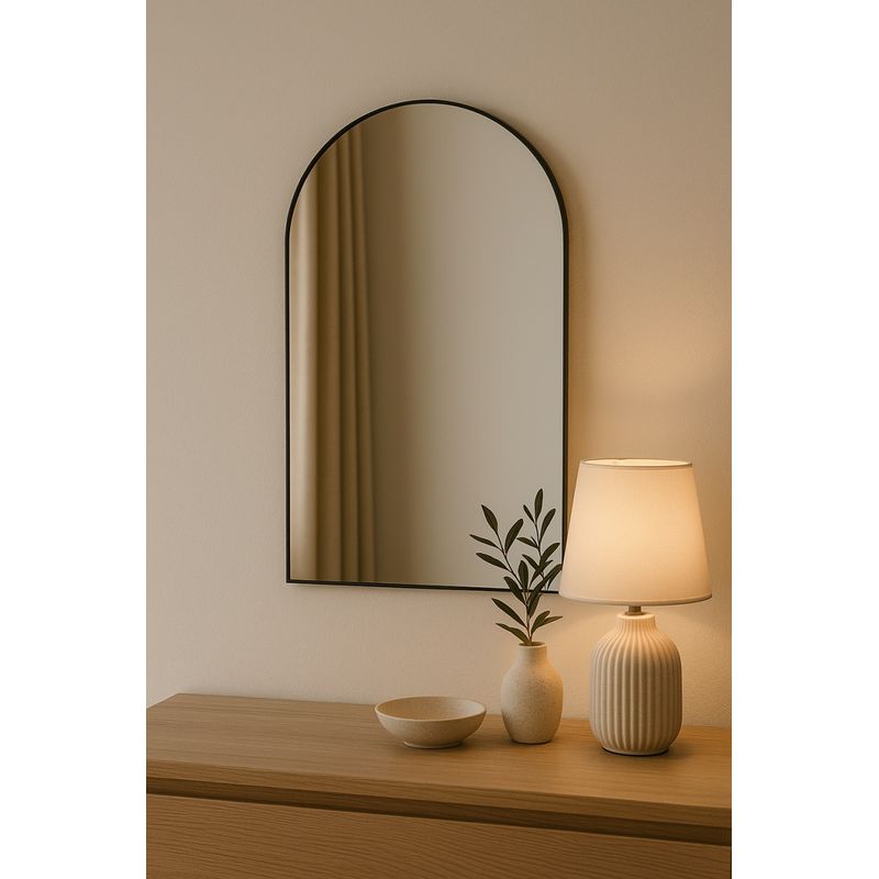Casa si Gradina - Decoratiuni - Oglinzi - Oglinda decorativa, de perete, cu rama neagra, 56x32 cm, Arti Casa - Infinity.ro