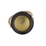 Casa si Gradina - Decoratiuni - Aromaterapie si lumanari - Suporturi lumanari - Felinar decorativ, din metal, cu model perforat floral si maner din sfoara, 17 cm, Arti Casa - Infinity.ro