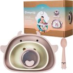 Jucarii, Copii si Bebe - Hrana si alaptare - Biberoane, suzete si accesorii hranire - Articole hranire bebelusi - Set hranire bebelusi pentru diversificare din silicon 6+ luni, Roz - Infinity.ro