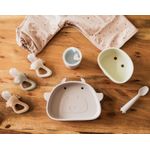 Jucarii, Copii si Bebe - Hrana si alaptare - Biberoane, suzete si accesorii hranire - Articole hranire bebelusi - Set hranire bebelusi pentru diversificare din silicon 6+ luni, Roz - Infinity.ro