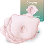 Jucarii, Copii si Bebe - Maternitate - Accesorii alaptare - Perna bebelusi cu 2 huse contra plagiocefaliei pentru formarea capului, Roz - Infinity.ro