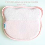 Jucarii, Copii si Bebe - Maternitate - Accesorii alaptare - Perna bebelusi cu 2 huse contra plagiocefaliei pentru formarea capului, Roz - Infinity.ro