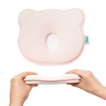 Jucarii, Copii si Bebe - Maternitate - Accesorii alaptare - Perna bebelusi cu 2 huse contra plagiocefaliei pentru formarea capului, Roz - Infinity.ro