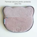 Jucarii, Copii si Bebe - Maternitate - Accesorii alaptare - Perna bebelusi cu 2 huse contra plagiocefaliei pentru formarea capului, Gri - Infinity.ro