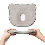 Jucarii, Copii si Bebe - Maternitate - Accesorii alaptare - Perna bebelusi cu 2 huse contra plagiocefaliei pentru formarea capului, Gri - Infinity.ro