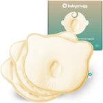 Jucarii, Copii si Bebe - Maternitate - Accesorii alaptare - Perna bebelusi cu 2 huse contra plagiocefaliei pentru formarea capului, Galben - Infinity.ro