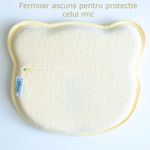 Jucarii, Copii si Bebe - Maternitate - Accesorii alaptare - Perna bebelusi cu 2 huse contra plagiocefaliei pentru formarea capului, Galben - Infinity.ro
