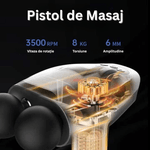 Ingrijire personala si Cosmetice - Sanatate si wellness - Articole wellness - Aparate si dispozitive de masaj - Aparat Masaj Profesional Tip Pistol Dublu, 10 Viteze, 8 Capete, 3200 rpm, Ecran LCD, Relaxare Musculara, Motor Silentios - Infinity.ro