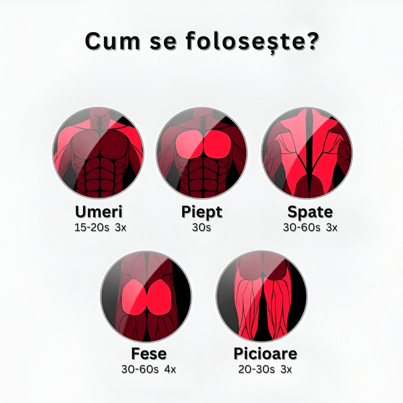 Ingrijire personala si Cosmetice - Sanatate si wellness - Articole wellness - Aparate si dispozitive de masaj - Aparat Masaj Profesional Tip Pistol Dublu, 10 Viteze, 8 Capete, 3200 rpm, Ecran LCD, Relaxare Musculara, Motor Silentios - Infinity.ro