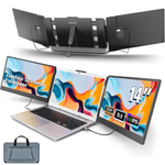 PC, gaming si accesorii - Desktop PC & monitoare - Monitoare - Monitor Triplu pentru Laptop 13"-17", 14" IPS Full HD 1080P, 60Hz, Contrast 1000:1, Portabil, USB-C, Geanta Inclusa - Infinity.ro