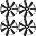Auto si Moto - Anvelope si jante - Accesorii roti - Capace roti - Set 4 Capace Roti GTX Carbon Gri-Negru R16, Pentru Dacia - Infinity.ro