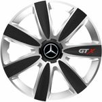 Auto si Moto - Anvelope si jante - Accesorii roti - Capace roti - Set 4 Capace Roti GTX Carbon Gri-Negru R17, Pentru Mercedes - Infinity.ro
