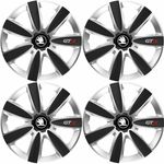 Auto si Moto - Anvelope si jante - Accesorii roti - Capace roti - Set 4 Capace Roti GTX Carbon Gri-Negru R15, Pentru Skoda Nou - Infinity.ro