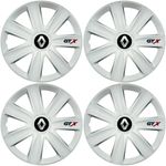 Auto si Moto - Anvelope si jante - Accesorii roti - Capace roti - Set 4 Capace Roti GTX Alb R15, Compatibil Cu Renault - Infinity.ro