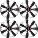 Auto si Moto - Anvelope si jante - Accesorii roti - Capace roti - Set 4 Capace Roti GTX Carbon Gri-Negru R16, Pentru Suzuki - Infinity.ro