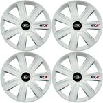 Auto si Moto - Anvelope si jante - Accesorii roti - Capace roti - Set 4 Capace Roti GTX Alb R15, Compatibil Cu Kia - Infinity.ro