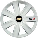 Auto si Moto - Anvelope si jante - Accesorii roti - Capace roti - Set 4 Capace Roti GTX Alb R15, Compatibil Cu Chevrolet - Infinity.ro