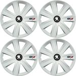 Auto si Moto - Anvelope si jante - Accesorii roti - Capace roti - Set 4 Capace Roti GTX Alb R15, Compatibil Cu Seat - Infinity.ro