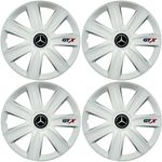 Auto si Moto - Anvelope si jante - Accesorii roti - Capace roti - Set 4 Capace Roti GTX Alb R16, Compatibil Cu Mercedes - Infinity.ro