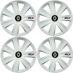 Auto si Moto - Anvelope si jante - Accesorii roti - Capace roti - Set 4 Capace Roti GTX Alb R16, Compatibil Cu Renault Nou - Infinity.ro