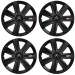 Auto si Moto - Anvelope si jante - Accesorii roti - Capace roti - Set 4 capace Roti Gtx Carbon Negru R15, Pentru Citroen - Infinity.ro