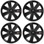 Auto si Moto - Anvelope si jante - Accesorii roti - Capace roti - Set 4 capace Roti Gtx Carbon Negru R16, Pentru Citroen - Infinity.ro