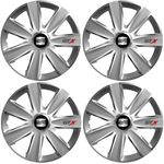 Auto si Moto - Anvelope si jante - Accesorii roti - Capace roti - Set 4 Capace Roti GTX Gri R16, Pentru Seat - Infinity.ro