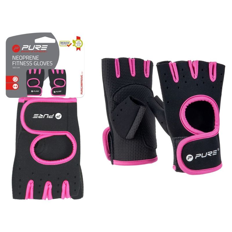 Sport si Outdoor - Echipament Sportiv - Accesorii echipament sportiv - Manusi sport - Manusi ciclism Pure 2 Improve, fara degete, culoarea roz, inchidere cu velcro, marime S/M - Infinity.ro
