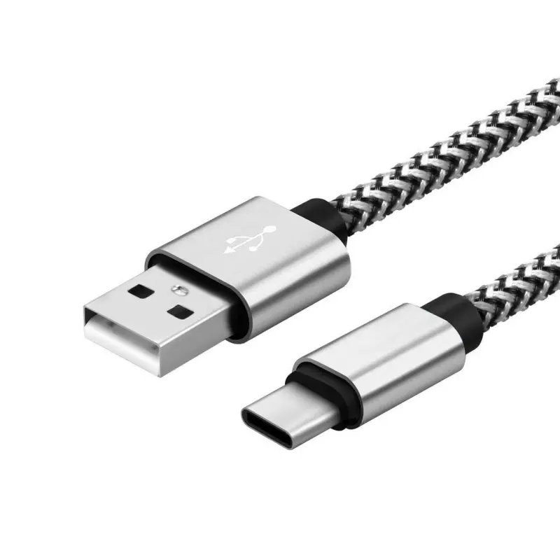 Laptop, Telefoane si Tablete - Telefoane mobile si accesorii - Accesorii Telefoane - Cabluri si adaptoare telefoane - Cablu de date/incarcare Lightning, tip snur, 1m, Gonga® Negru/Alb - Infinity.ro