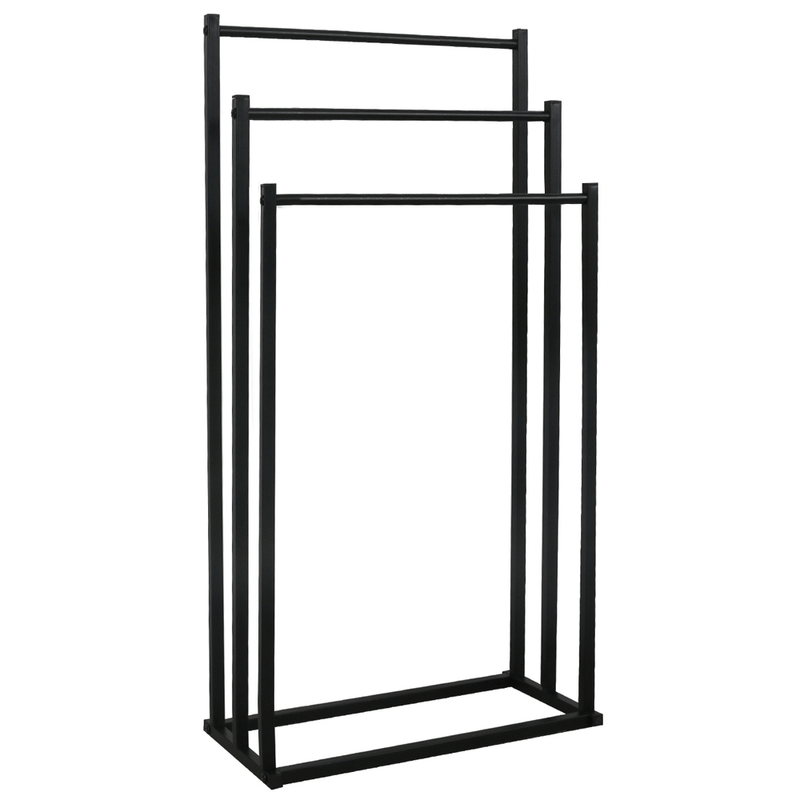 Casa si Gradina - Sanitare - Suporturi si accesorii baie - Suporturi baie - Suport pentru prosoape, negru, POLDO - Infinity.ro