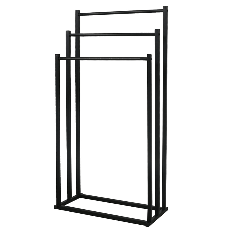 Casa si Gradina - Sanitare - Suporturi si accesorii baie - Suporturi baie - Suport pentru prosoape, negru, POLDO - Infinity.ro