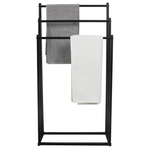 Casa si Gradina - Sanitare - Suporturi si accesorii baie - Suporturi baie - Suport pentru prosoape, negru, POLDO - Infinity.ro