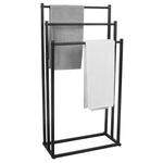 Casa si Gradina - Sanitare - Suporturi si accesorii baie - Suporturi baie - Suport pentru prosoape, negru, POLDO - Infinity.ro