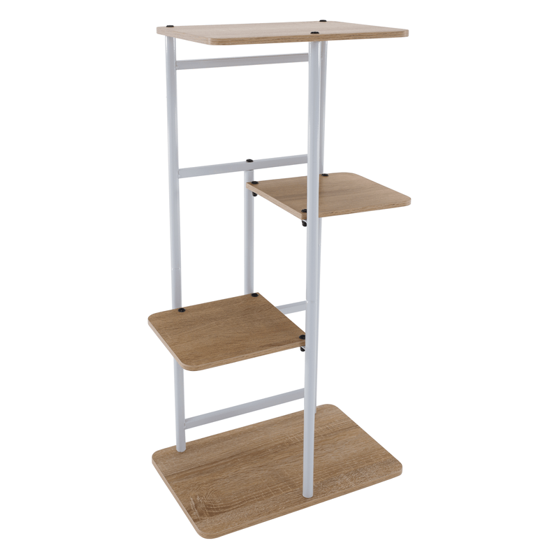 Casa si Gradina - Gradinarit si plante - Plante si ghivece - Ghivece si suporturi - Suport de flori, alb/sonoma stejar, LEDOR TIP 1 - Infinity.ro