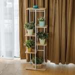 Casa si Gradina - Gradinarit si plante - Plante si ghivece - Ghivece si suporturi - Suport de flori, alb/sonoma stejar, LEDOR TIP 1 - Infinity.ro