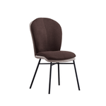 Casa si Gradina - Mobilier - Scaune si fotolii - Scaune - Scaun de masa, maro/bej inchis, metal negru, KIMEA - Infinity.ro