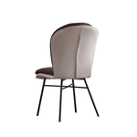 Casa si Gradina - Mobilier - Scaune si fotolii - Scaune - Scaun de masa, maro/bej inchis, metal negru, KIMEA - Infinity.ro