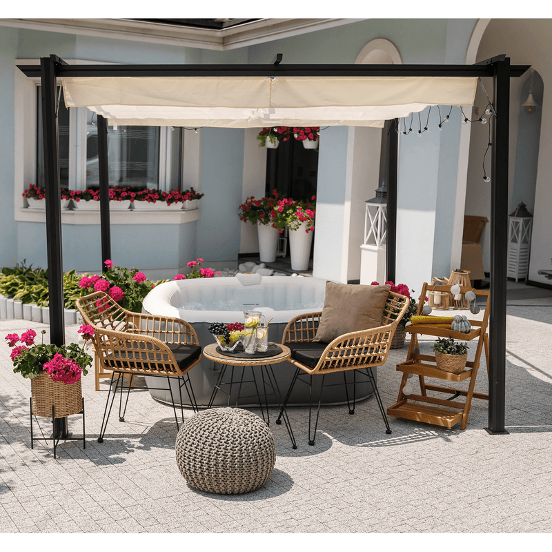 Casa si Gradina - Gradina si terasa - Umbrele si pavilioane - Pavilioane - Pergola cu acoperis glisant, aluminiu, PEPY BASIC - Infinity.ro